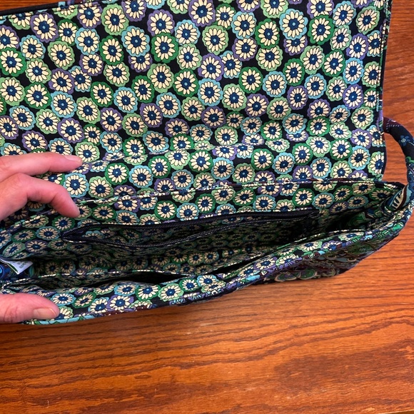 Vera Bradley Satchel Women's Purse Retired Blue Rhaposdy Print 09‎ Ex Condition - Picture 9 of 13